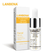 Load image into Gallery viewer, LANBENA Vitamin C +Six Peptides Serum 24K Gold+Hyaluronic Acid Serum Anti Aging Wrinkle Moisturizing Whitening Skin Care @
